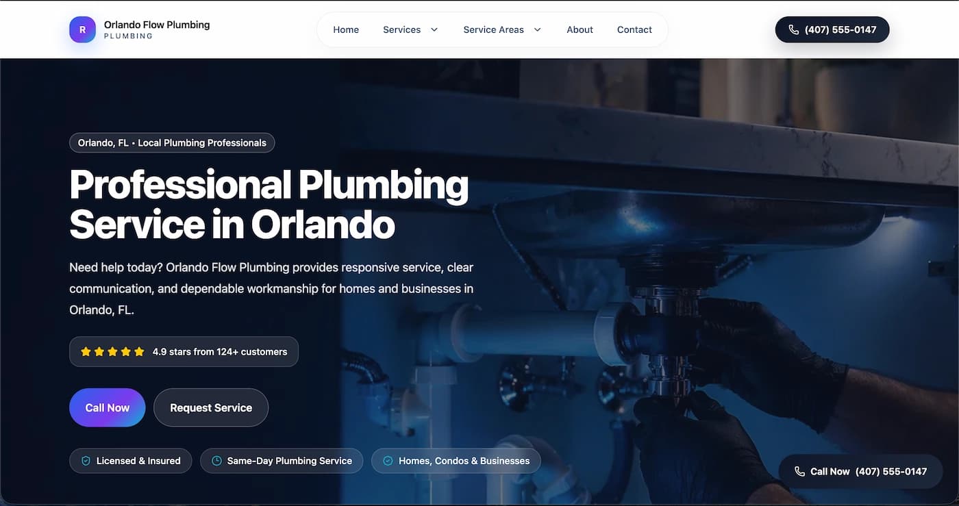 Service website preview